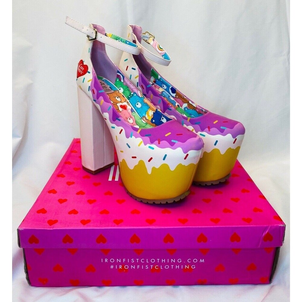 RARE Limited Ed Iron Fist Donut Sprinkle Care Bear Hi Platform Shoes Dolls Kill